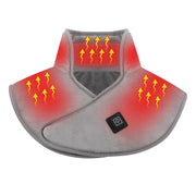 USB neck and shoulder heating pad — soft gray wrap
